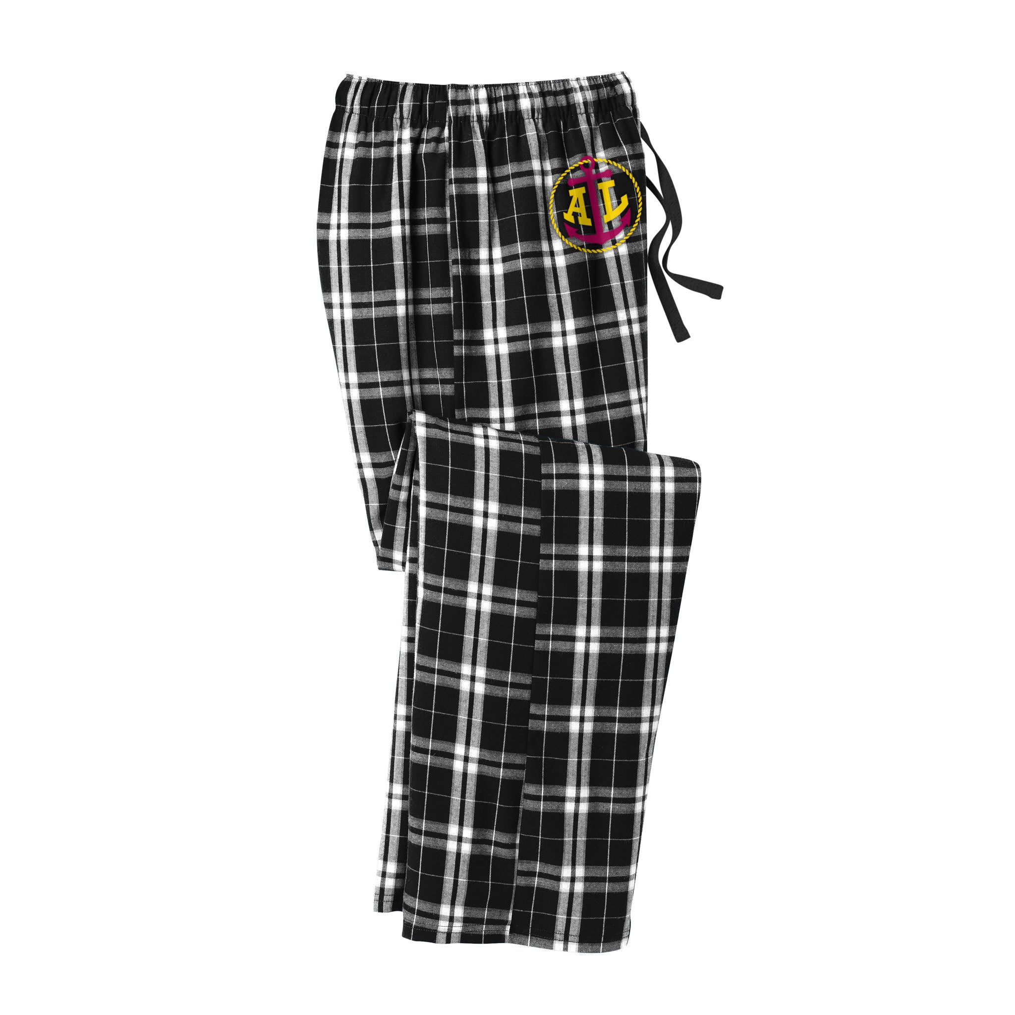 Cozy Plannel Plaid Cotton Pocket Wide Leg Pajama Lounge Pants – TheMogan