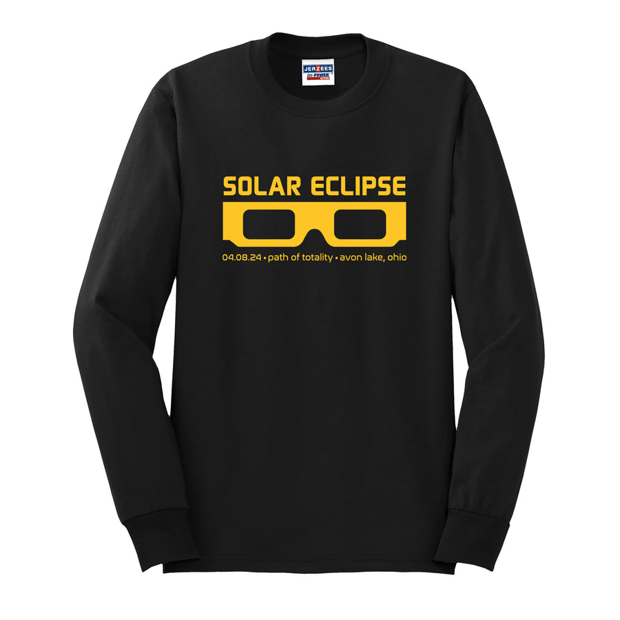 Avon Lake Solar Eclipse Glasses Long Sleeve T-Shirt