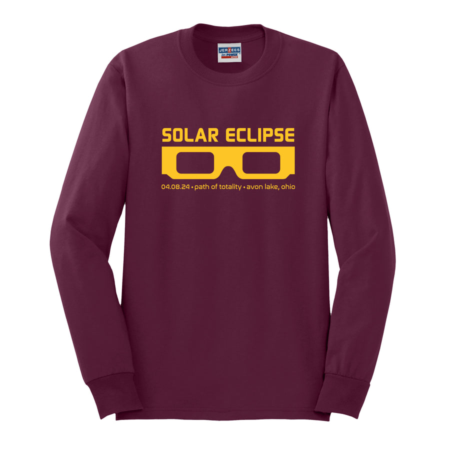 Avon Lake Solar Eclipse Glasses Long Sleeve T-Shirt