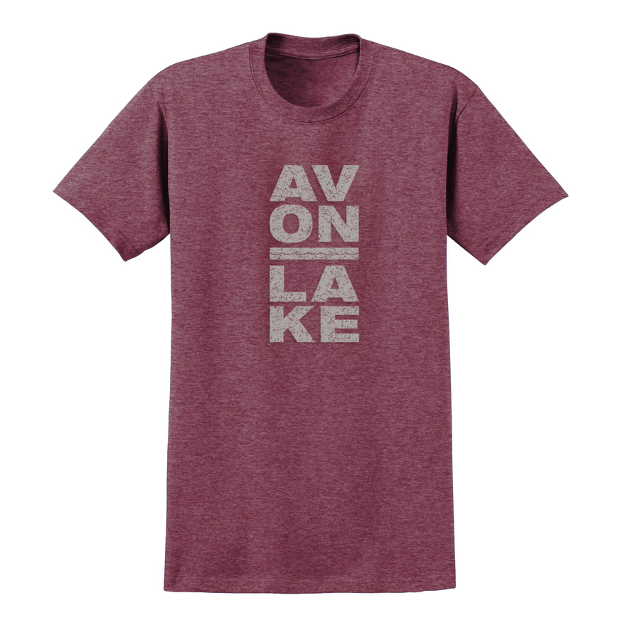 Unisex Avon Lake Stacked Lettering T-Shirt