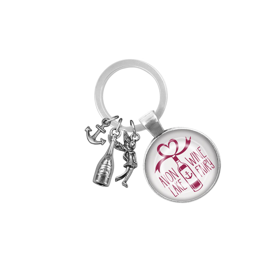 Avon Lake Wine Fairy Key Ring