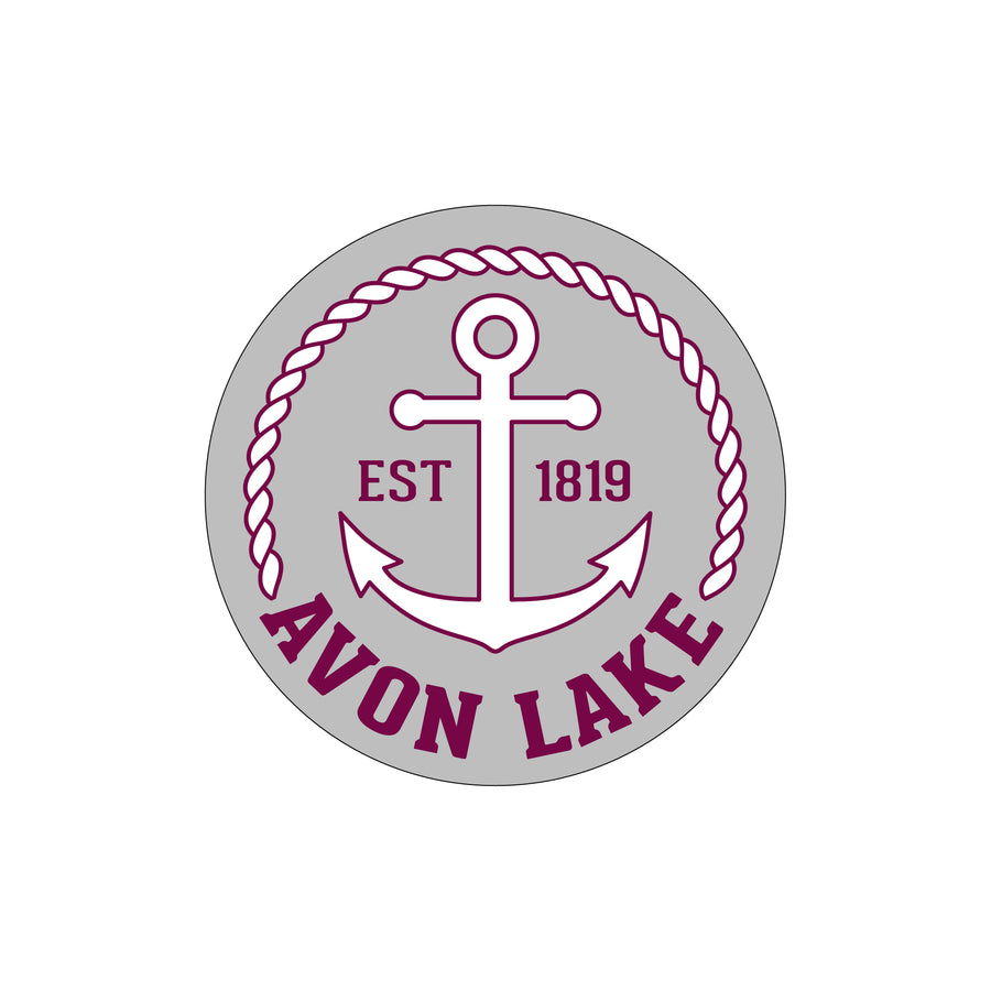 Removable Round Avon Lake Car Decal