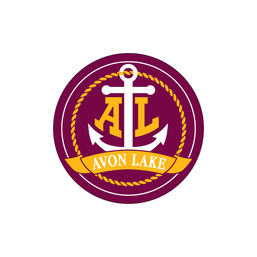 Removable Round Avon Lake Car Decal