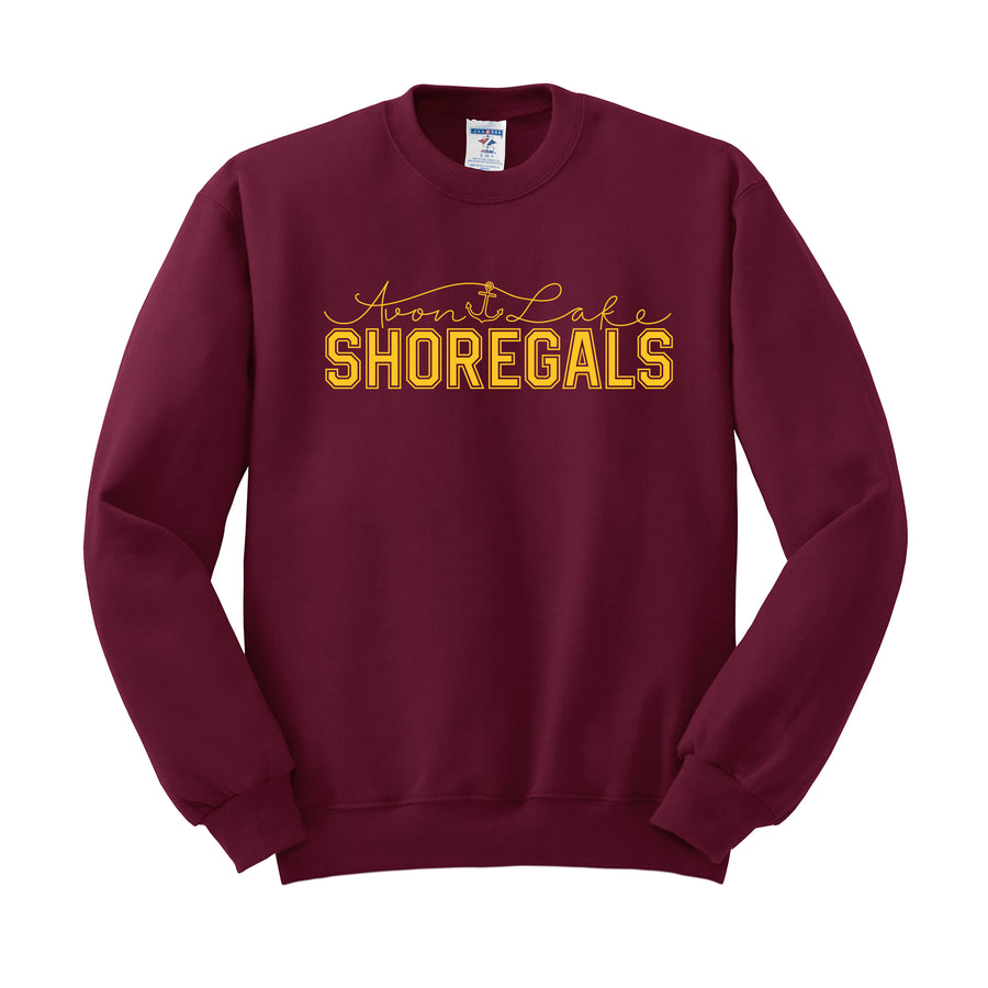 Shoregals Block Lettering Crew Neck Sweatshirt - PERSONALIZED