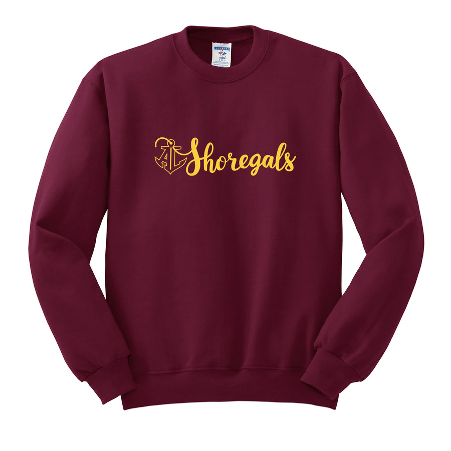 Shoregals Script Crew Neck Sweatshirt - PERSONALIZED