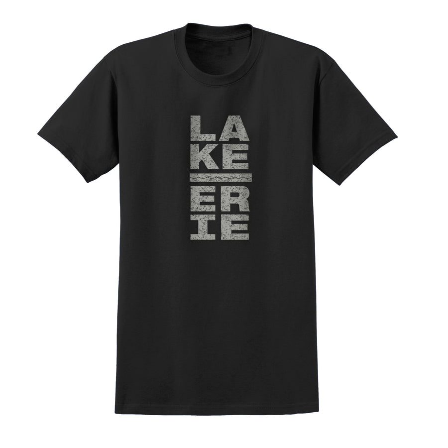 Unisex Lake Erie Stacked Lettering T-Shirt