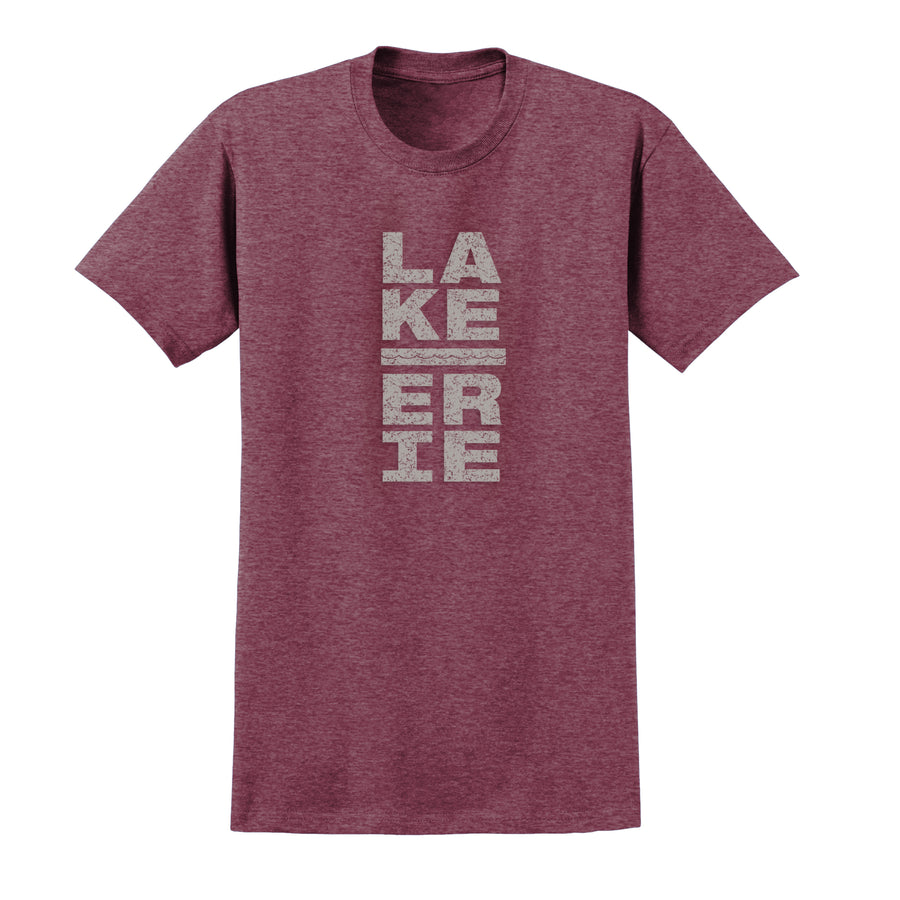 Unisex Lake Erie Stacked Lettering T-Shirt