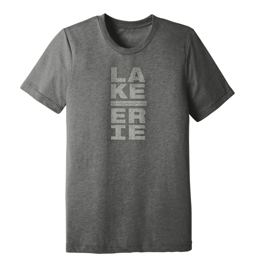 Unisex Lake Erie Stacked Lettering T-Shirt