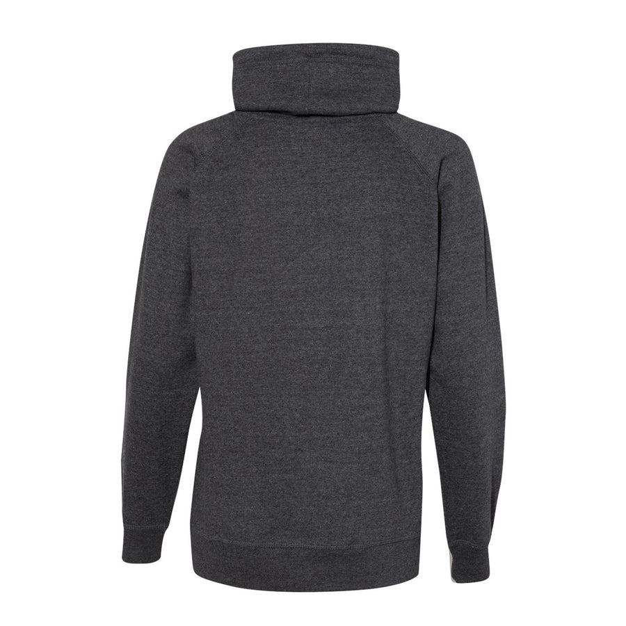 Ladies' Cowl Neck Charcoal Shoremen Stamp Fleece