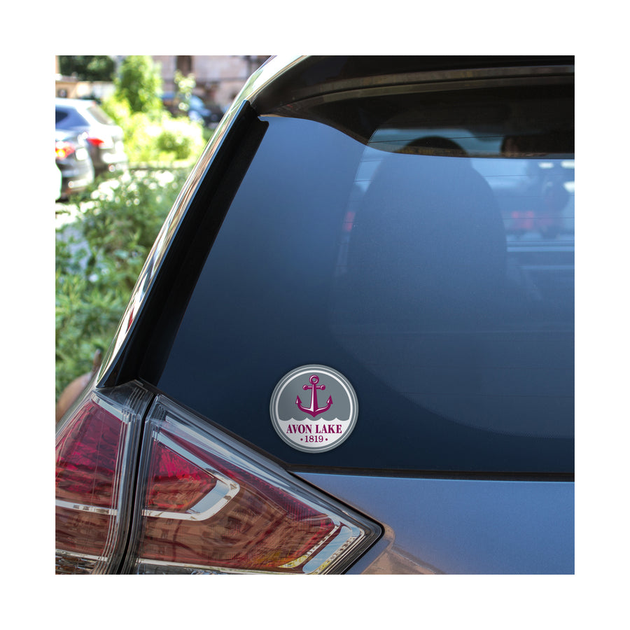 Removable Round Avon Lake Car Decal